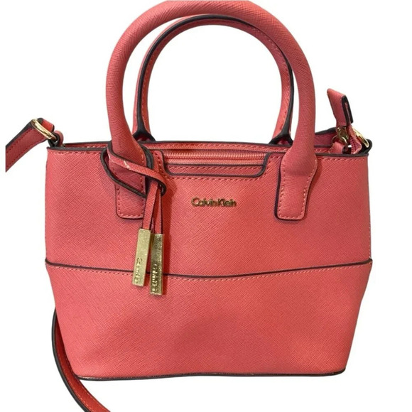 Calvin Klein Small Tote Crossbody Purse in Baby Pink - Picture 2 of 15